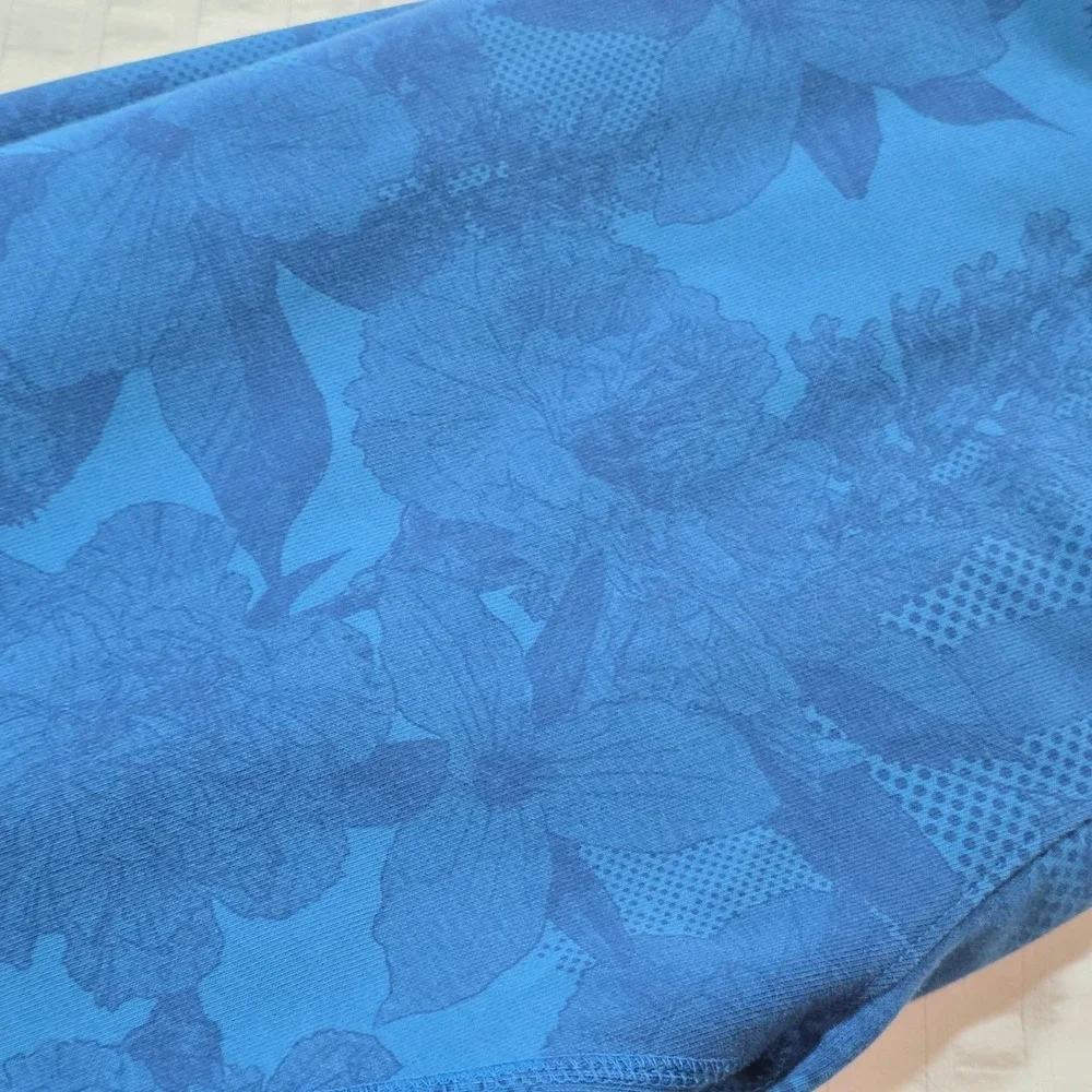Nike Standard Issue Dri-FIT Blue Floral Halftone Grid Sweatpants Mens‎ Joggers
